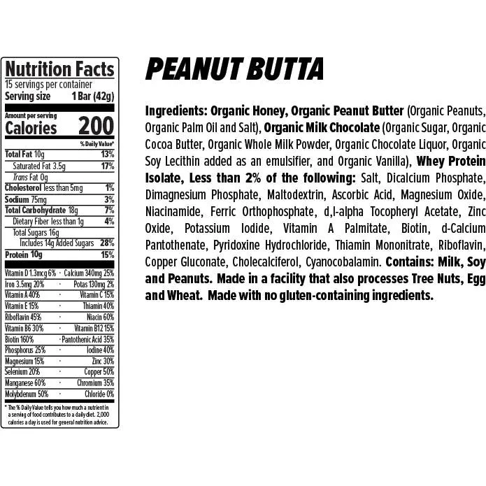 10g Protein Bar: Peanut Butta, Box of 15