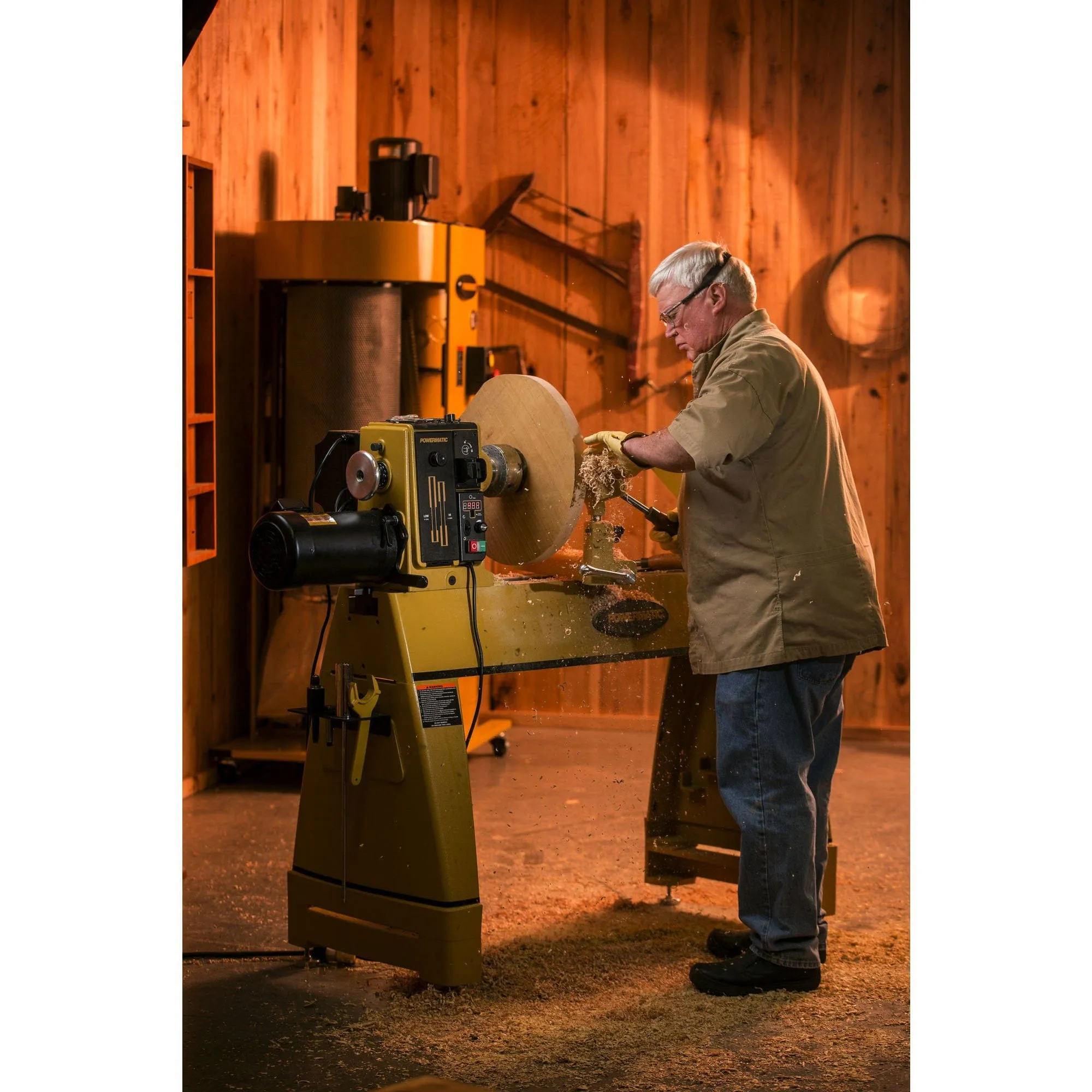 20" x 35" Woodworking Lathe with 6" Risers - 2 HP 1 Ph 220V - 3520C