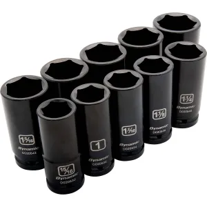 3/4" Drive 10pc 6-Point Deep Impact SAE Socket Set, 15/16" - 1-5/8"