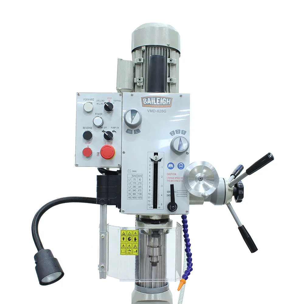 Baileigh 1020692 VMD-828G 110V 2HP Vertical Mill Drill w/ 1.5" Drill Capacity