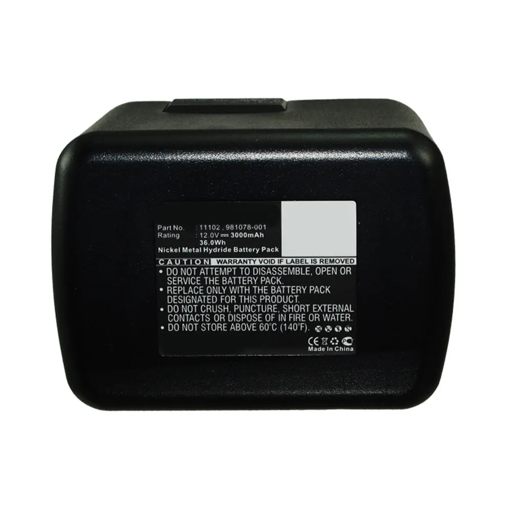Batteries N Accessories BNA-WB-H10964 Power Tool Battery - Ni-MH, 12V, 3000mAh, Ultra High Capacity - Replacement for Craftsman 11102 Battery