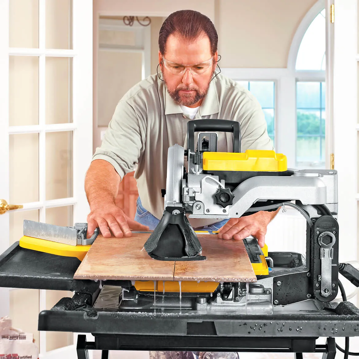 DeWALT D24000 10" Wet Tile Stone Slate Cutter Cutting Saw - 24" Cut Capacity