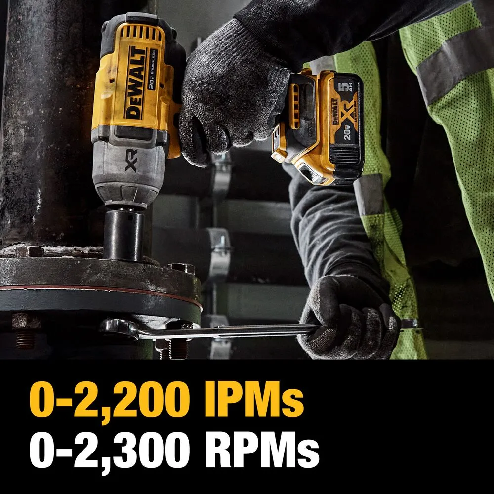 DeWALT DCF900P1 20V MAX XR 1/2" High Torque Impact Wrench w/ Hog Ring Anvil