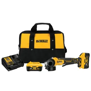 DEWALT DCG413R2-20V MAX* XR Angle Grinder Tool Kit, 4-1/2-Inch, Paddle Switch with Kickback Brake