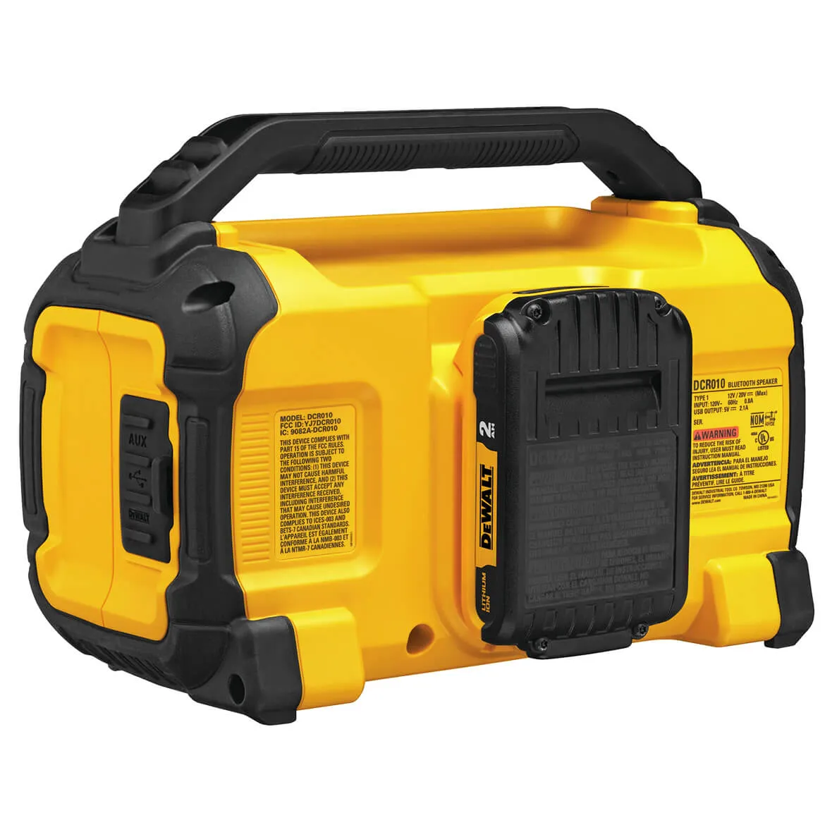 DeWALT DCR010 12V/20V Corded/Cordless Dual Speaker Bluetooth Speaker