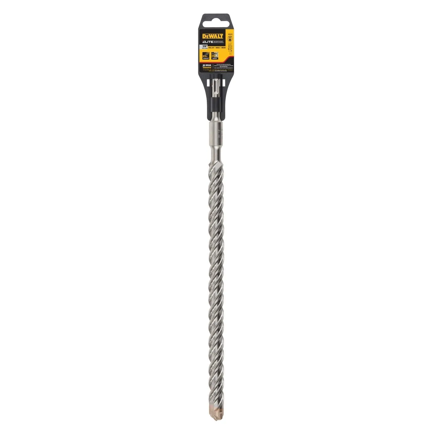 DEWALT DW5478-7/8" X 16" X 18" Rock Carbide 4 Cutter SDS  Hammer Bit , Silver