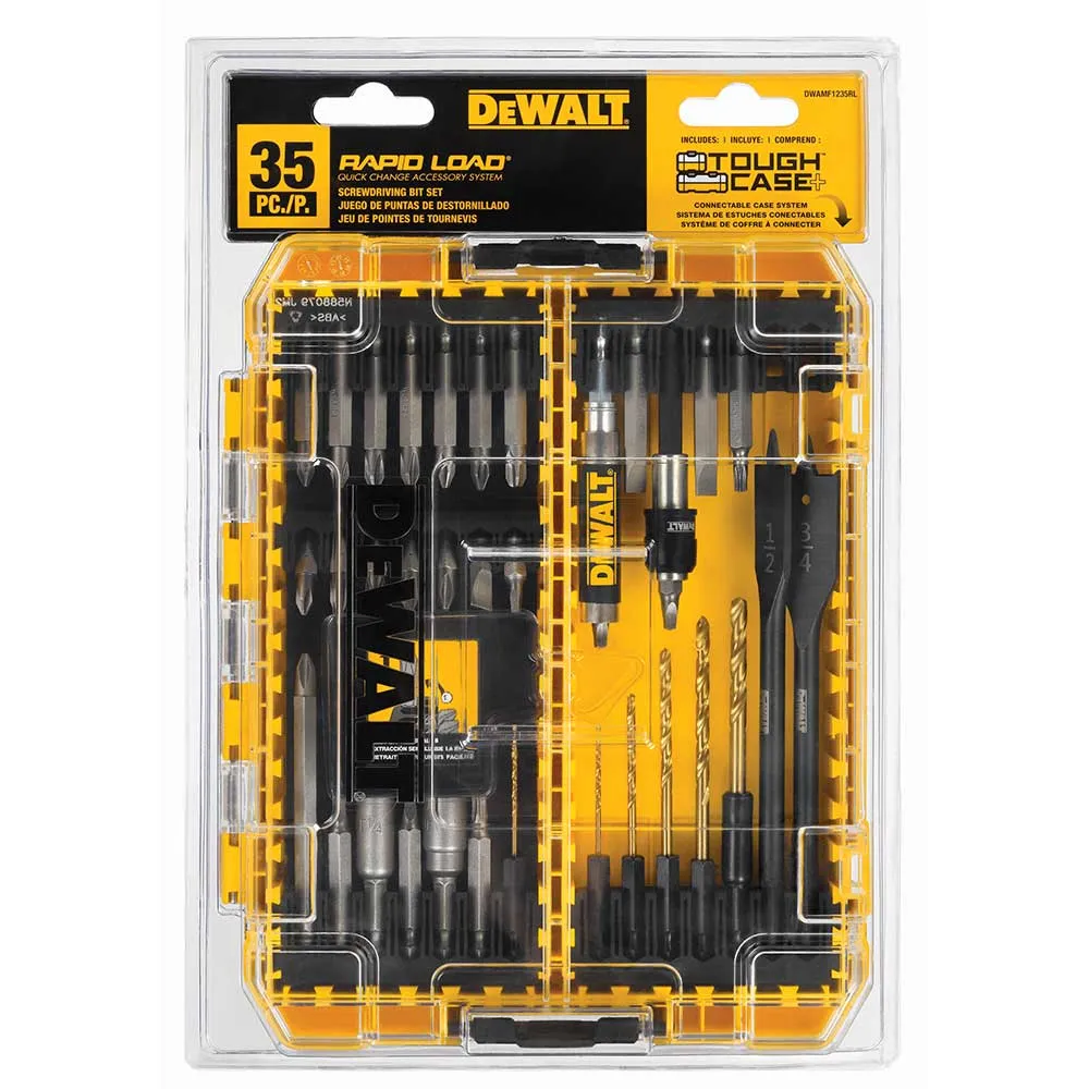 DeWALT DWAMF1235RL RAPID LOAD Magnetic Compact Accessory Set w/TOUGHCASE - 35 PC