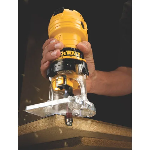 DeWALT DWE6000 1/4" Collet Single Speed Laminate Trimmer Cutter - Electric