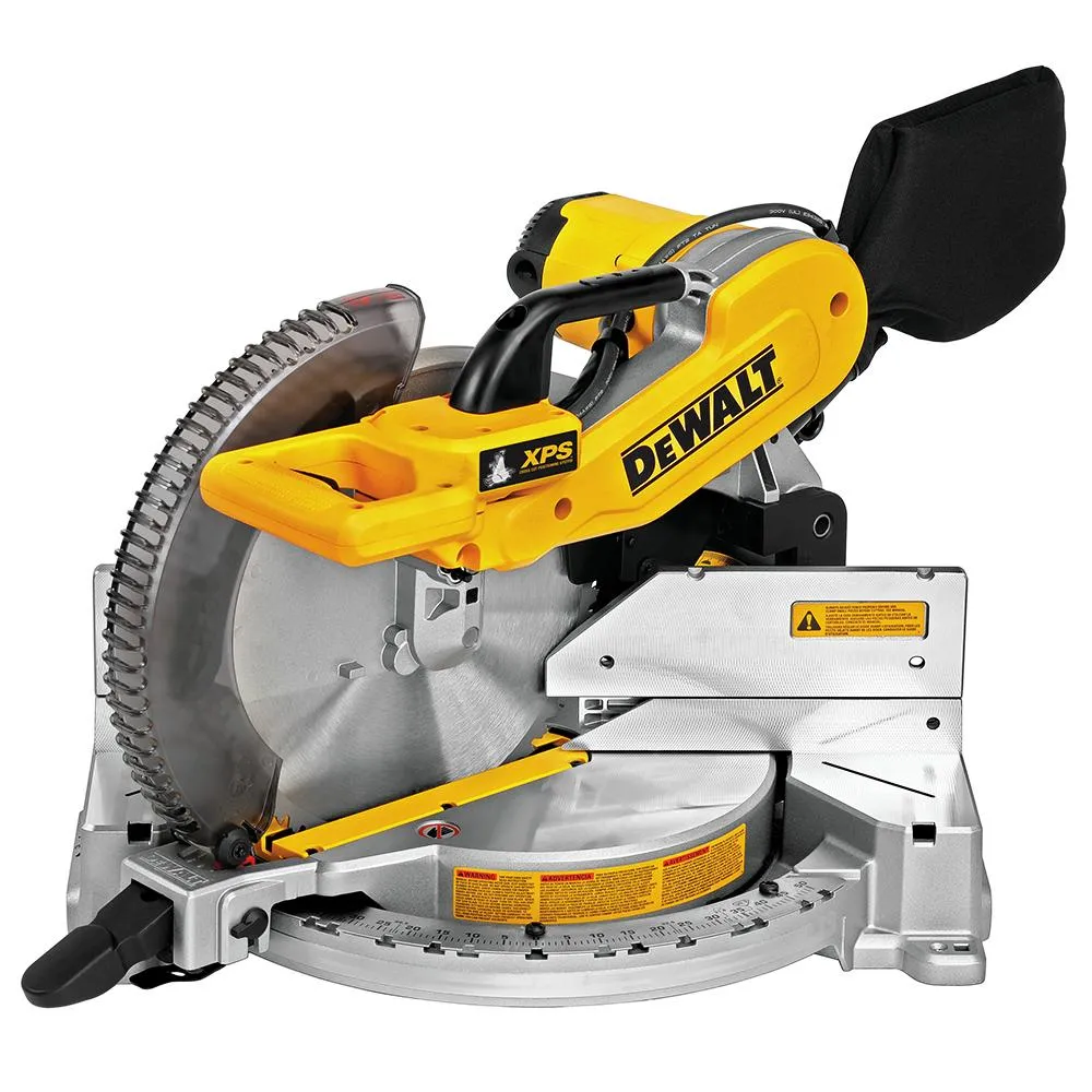 DeWALT DWS716XPS 12 Inch 15 Amp Compound Double Bevel Miter Saw Kit