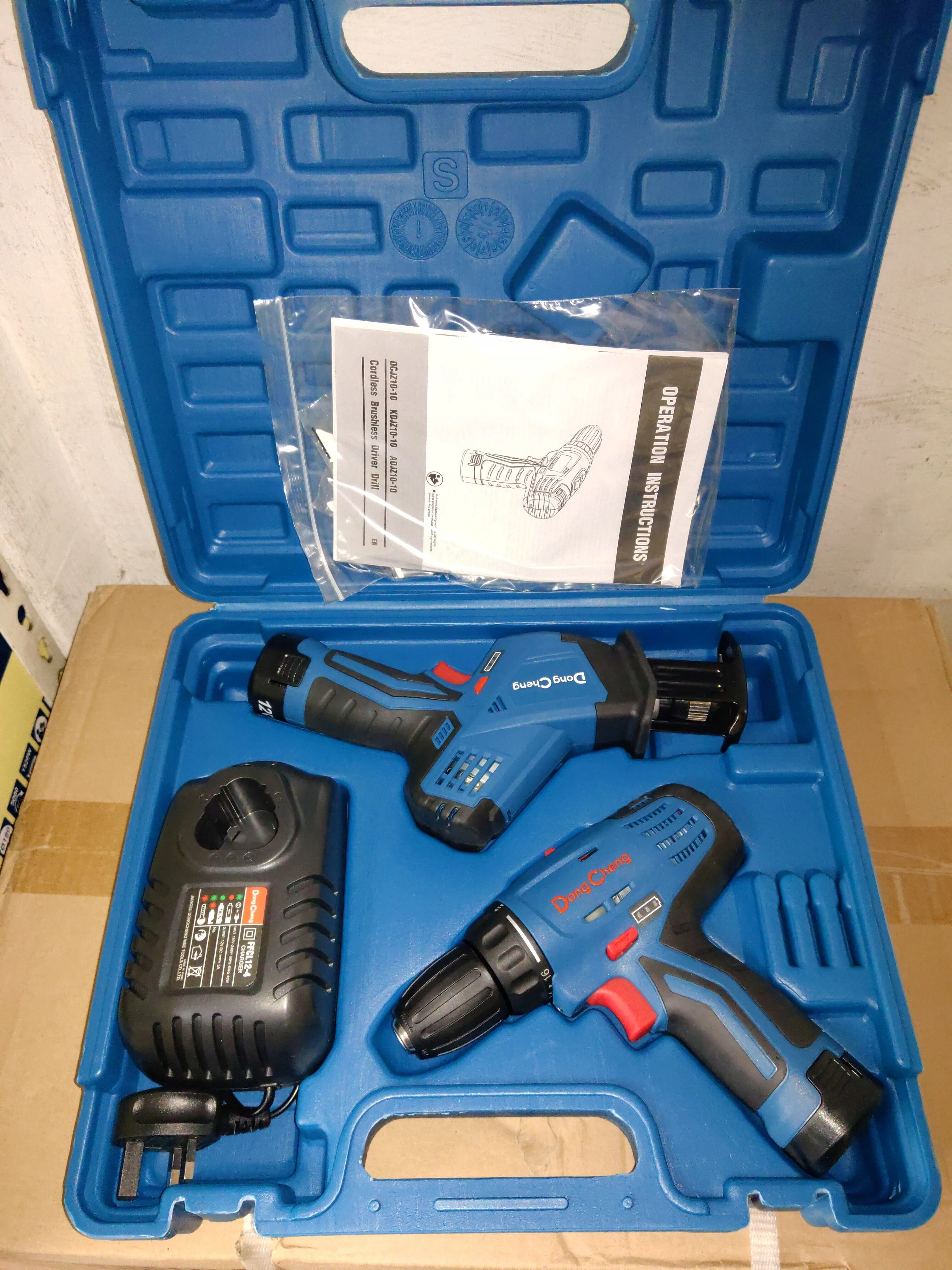 Dong Cheng DCKIT02 Cordless Combo Kit 12V Driver Drill   Reciprocating Sabre Saw (No Warranty) | D-DCKIT02-E