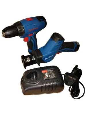 Dong Cheng DCKIT02 Cordless Combo Kit 12V Driver Drill   Reciprocating Sabre Saw (No Warranty) | D-DCKIT02-E