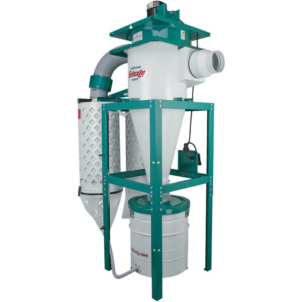 Grizzly G0442 220V 5 HP Cyclone Dust Collector