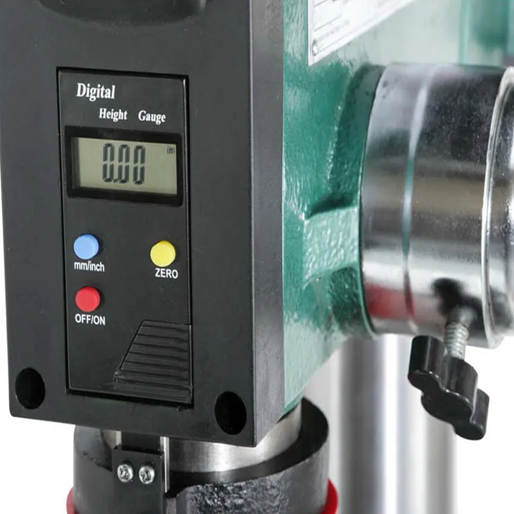 Grizzly G0794 110V Floor Drill Press with Laser and DRO