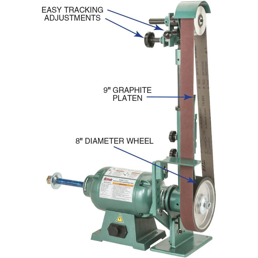 Grizzly G1015 110V Knife Belt Sander / Buffer