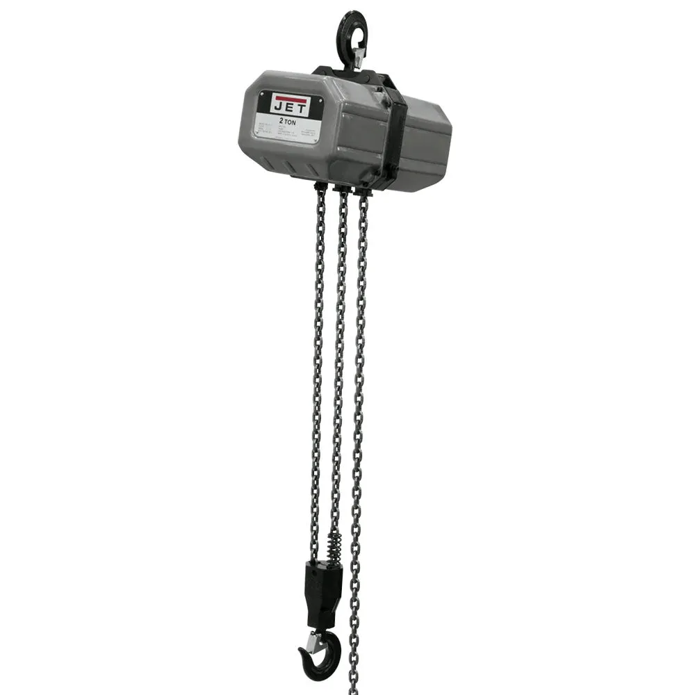 JET 2SS-1C-15 115V/230V 2 Ton 1 Phase Electric Chain Hoist w/ 15' Lift