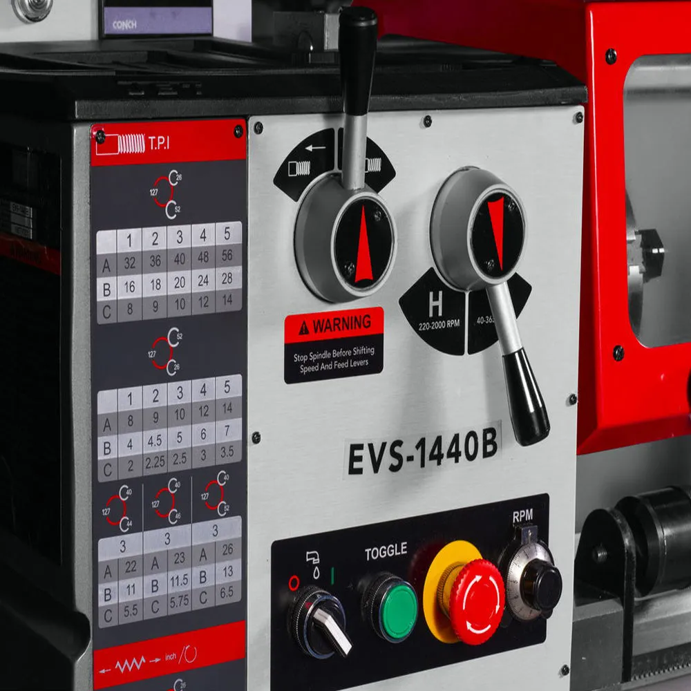 Jet 311444 EVS-1440 230/460V 14 x 40 Inch Electronic Lathe Acu-Rite 203 DRO