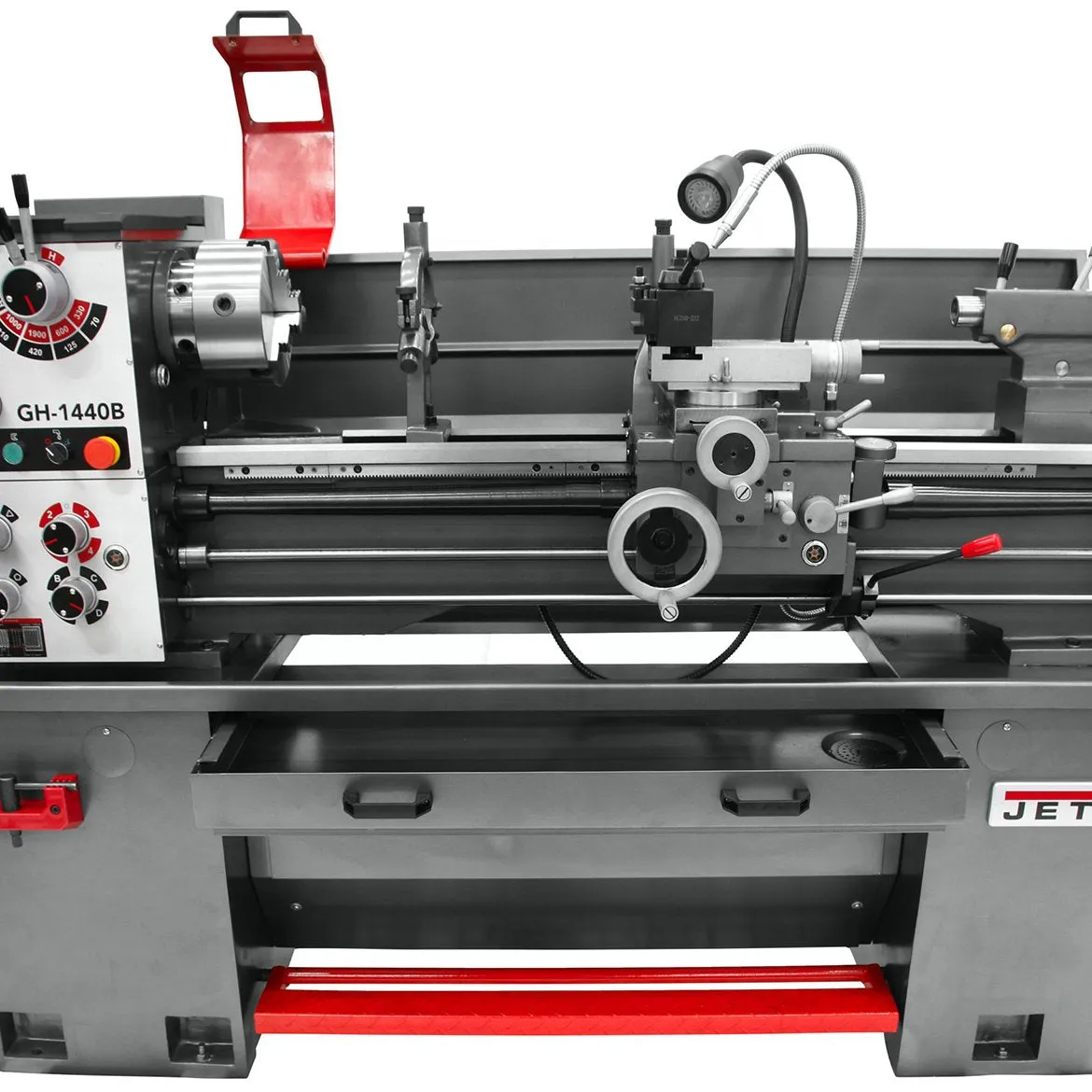 Jet 331440 14-Inch x 37-Inch 1-Phase Geared Head Bench Lathe w/ Stand