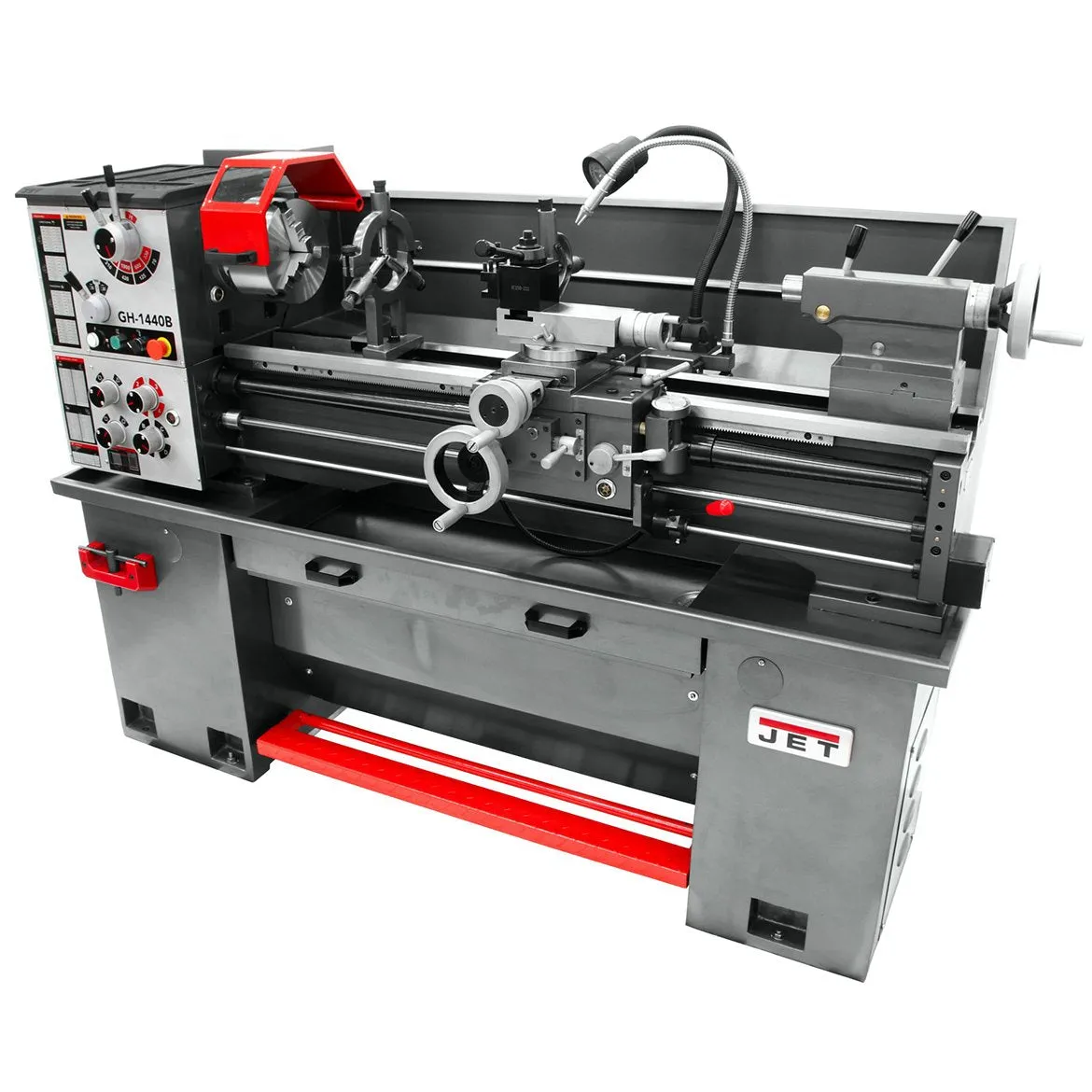 Jet 331440 14-Inch x 37-Inch 1-Phase Geared Head Bench Lathe w/ Stand