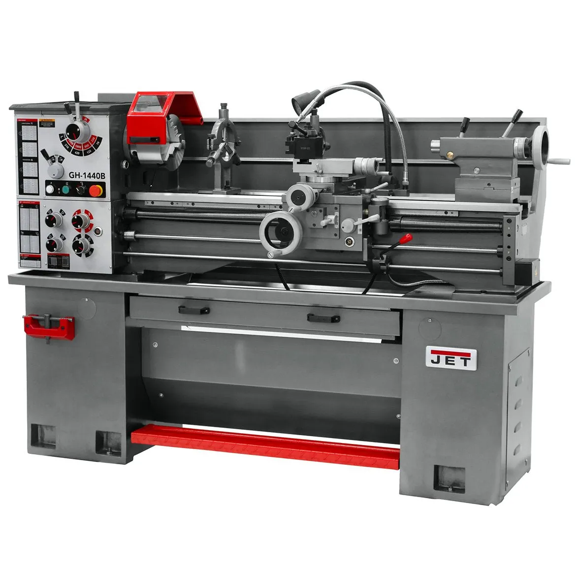Jet 331440 14-Inch x 37-Inch 1-Phase Geared Head Bench Lathe w/ Stand