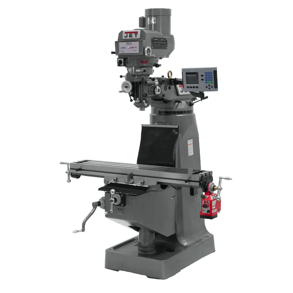 JET 690408 JTM-4VS 230/460V Mill w/ 3-Axis ACU-RITE 203 DRO w/ X-Axis Powerfeed
