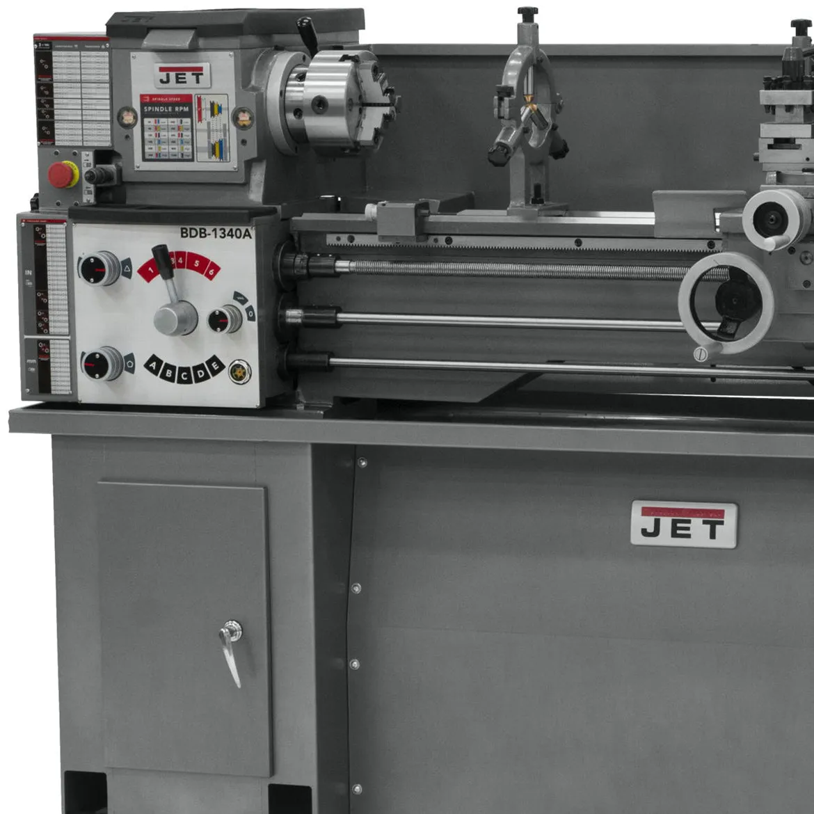 JET BDB-1340A 2-Hp 230V Belt Drive Bench Lathe w/ CBS-1340A Stand - 321102AK