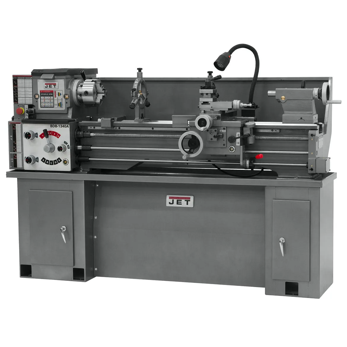 JET BDB-1340A 2-Hp 230V Belt Drive Bench Lathe w/ CBS-1340A Stand - 321102AK