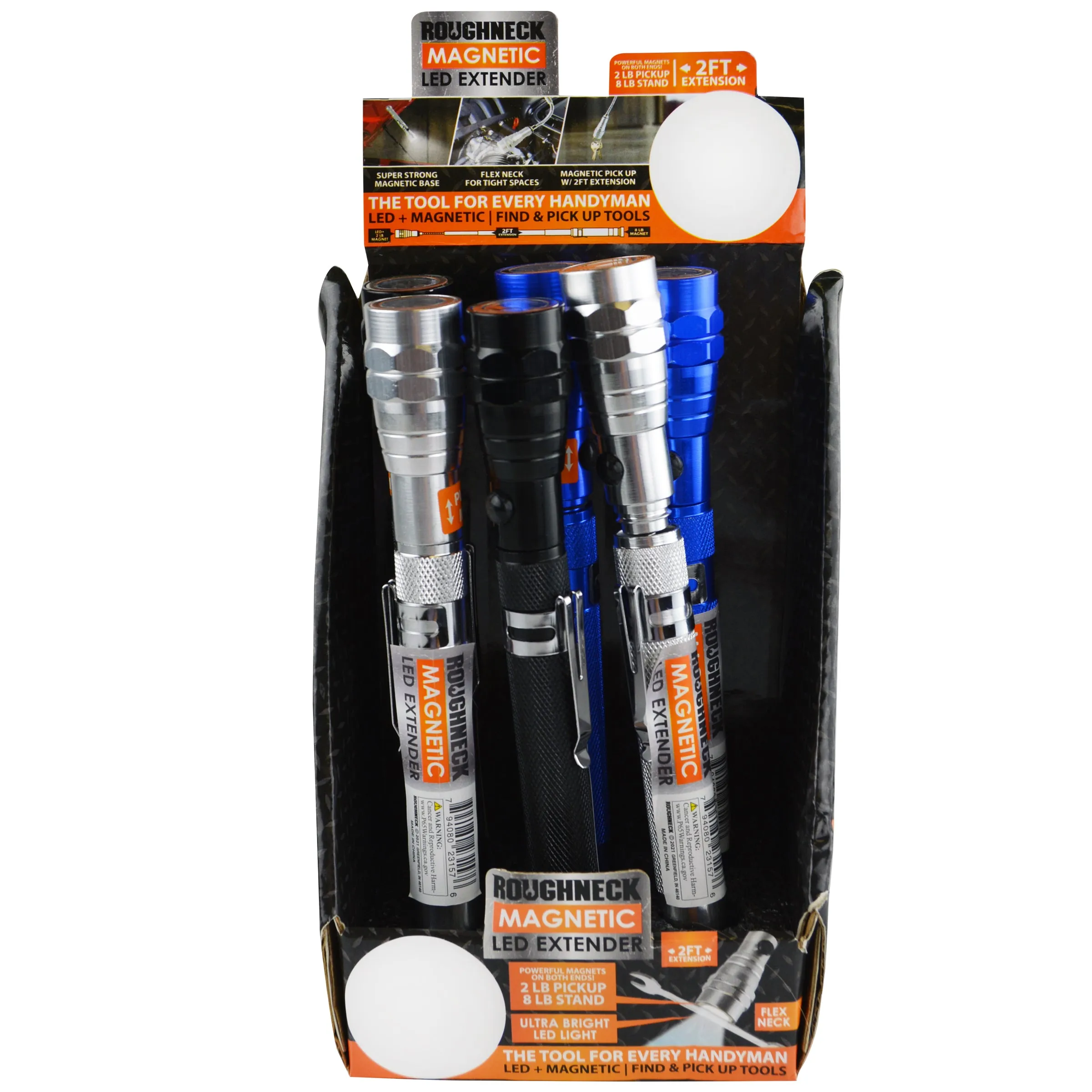 LED Flashlight Extender Tool with Magnetic Stand - 6 Pieces Per Retail Ready Display 23157
