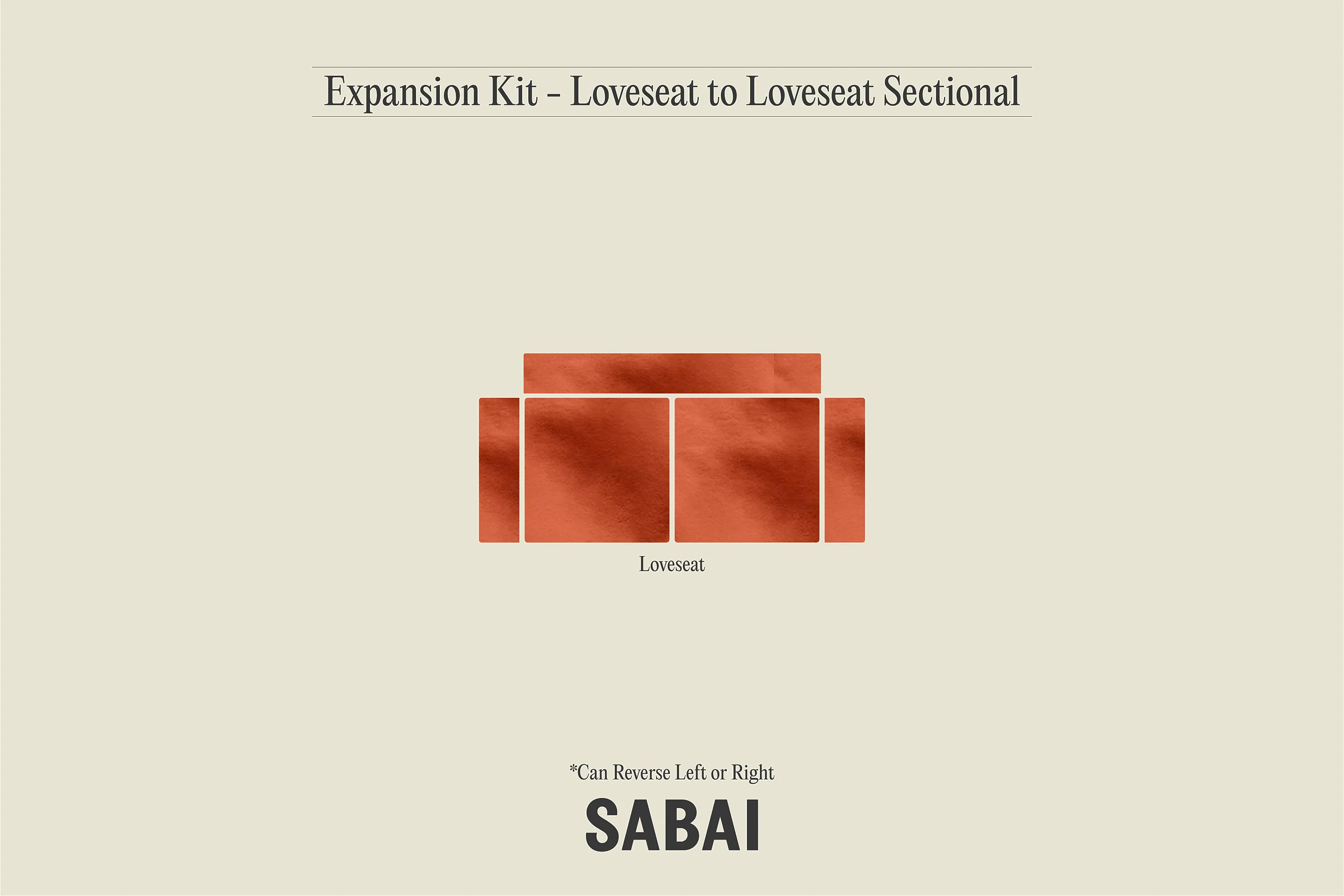 Loveseat to Loveseat Sectional Kit