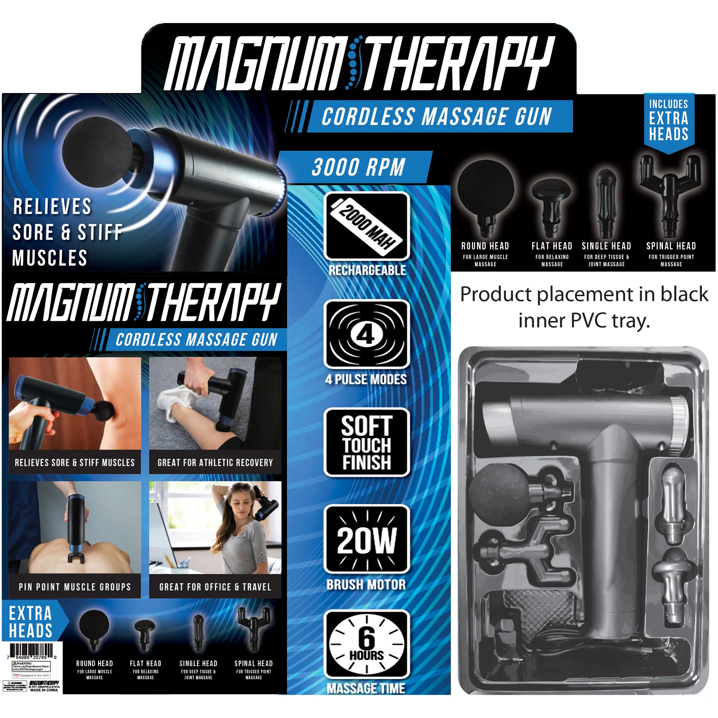 Magnum Massager Gun  - 6 Per Retail Ready Display 22789