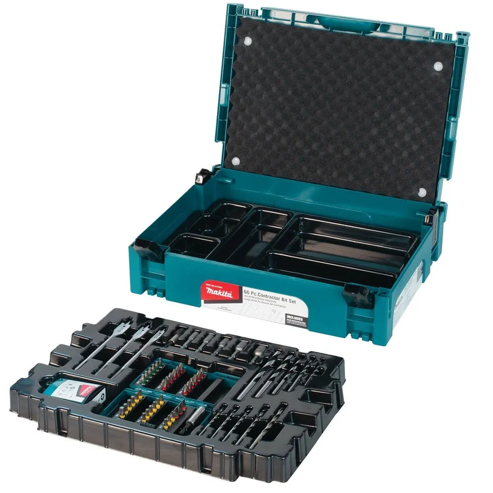 Makita B-51661 Heavy Duty Portable Contractor Bit Set - 66pc