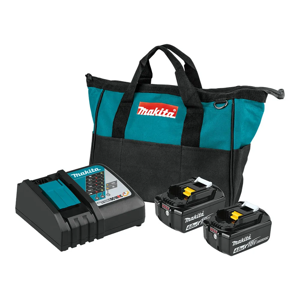 Makita BL1840BDC2 18V LXT Li-Ion Battery and Rapid Optimum Charger Starter Pack