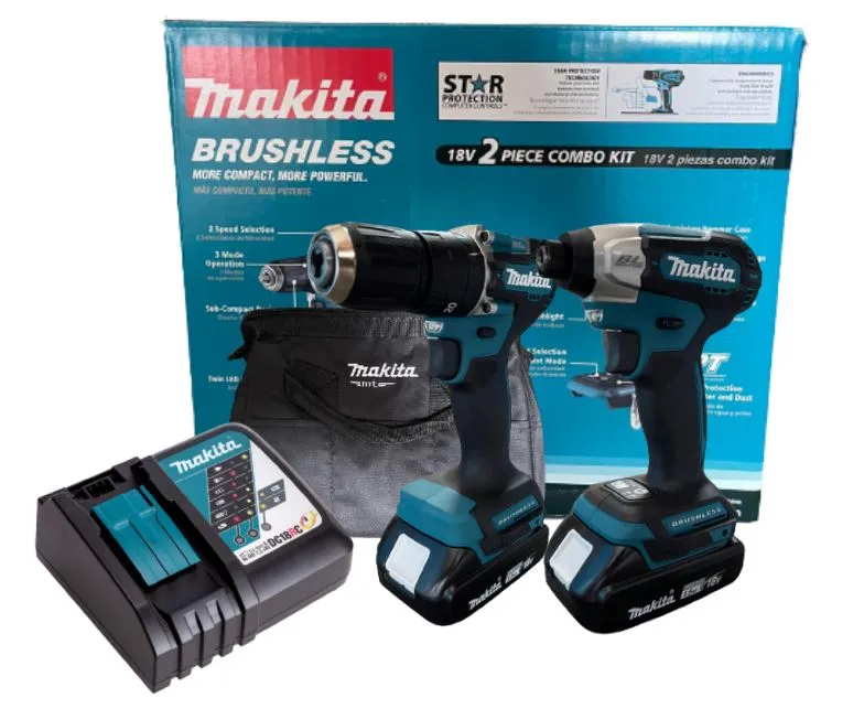 Makita (DTD157 DHP487) 18v 1.5ah Cordless Combo Kit (Free Makita Bag!) | Model : M-DLX2414YX7