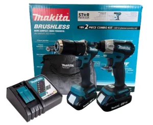Makita (DTD157 DHP487) 18v 1.5ah Cordless Combo Kit (Free Makita Bag!) | Model : M-DLX2414YX7