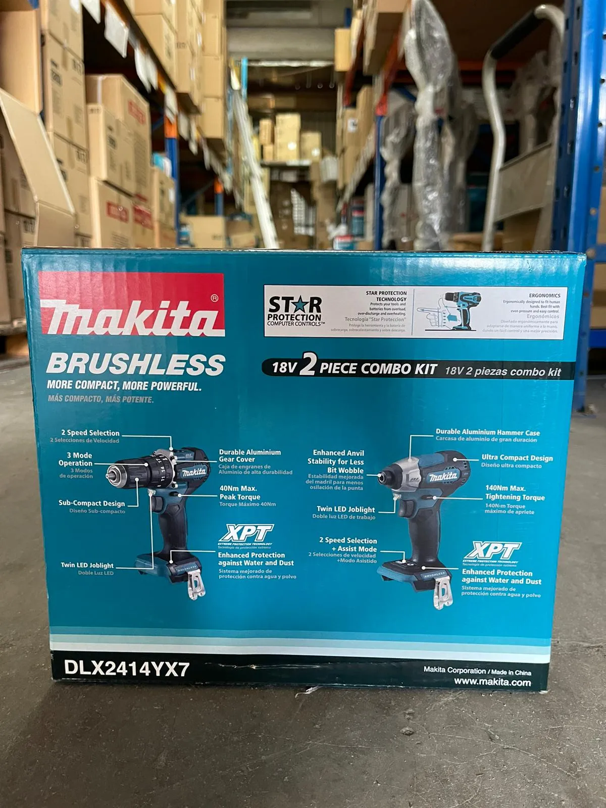 Makita (DTD157 DHP487) 18v 1.5ah Cordless Combo Kit (Free Makita Bag!) | Model : M-DLX2414YX7