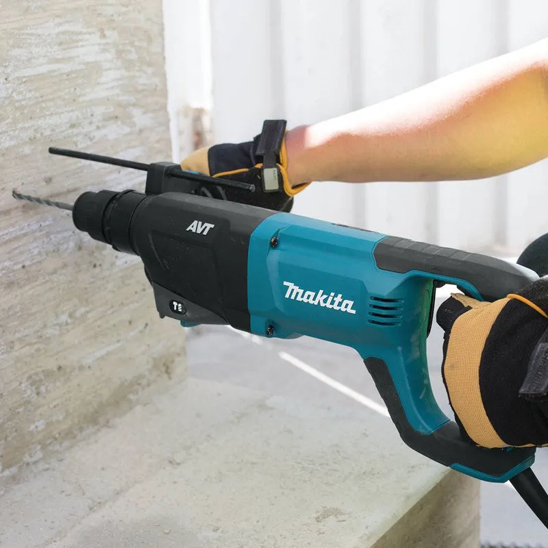 Makita HR2641X1 SDS-PLUS AVT Rotary Hammer with Case and 4-1/2" Angle Grinder