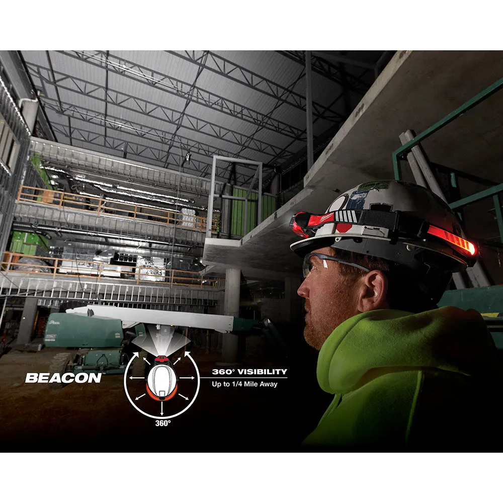 Milwaukee 2116-21 600 Lumens LED USB Rechargeable BEACON Hard Hat Light