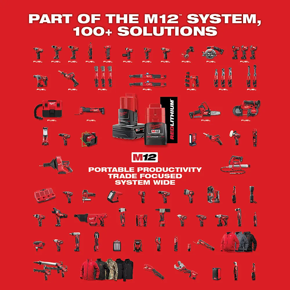 Milwaukee 2125-20 M12 12V 1,350-Lumen LED Underhood Light - Bare Tool