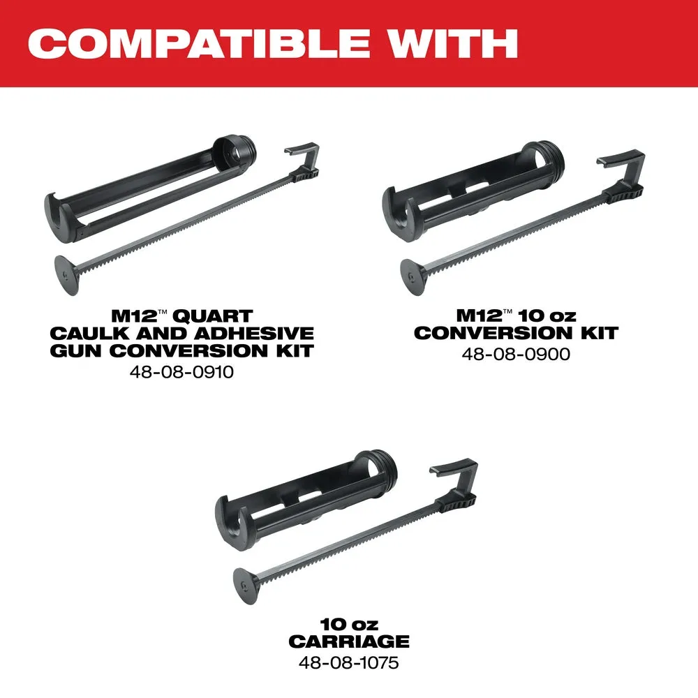 Milwaukee 2441-20 M12 12V 10-Ounce Caulk And Adhesive Gun - Bare Tool