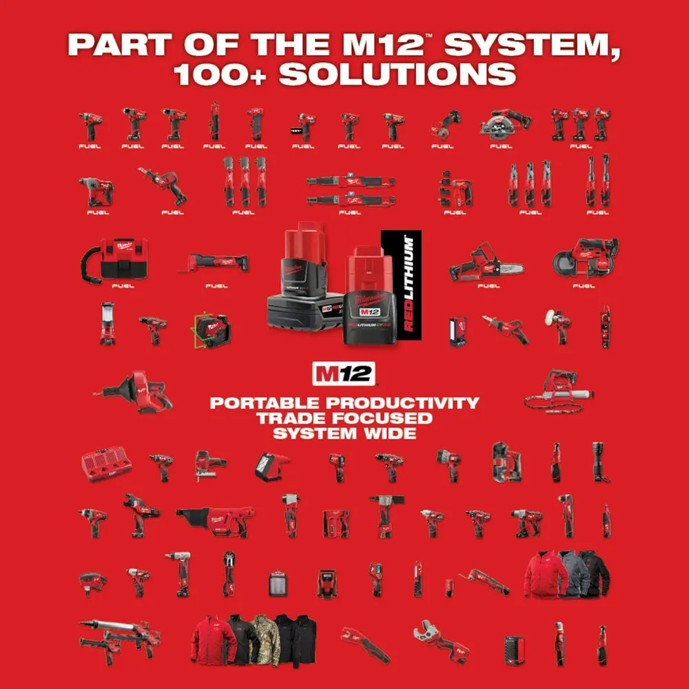 Milwaukee 2441-20 M12 12V 10-Ounce Caulk And Adhesive Gun - Bare Tool