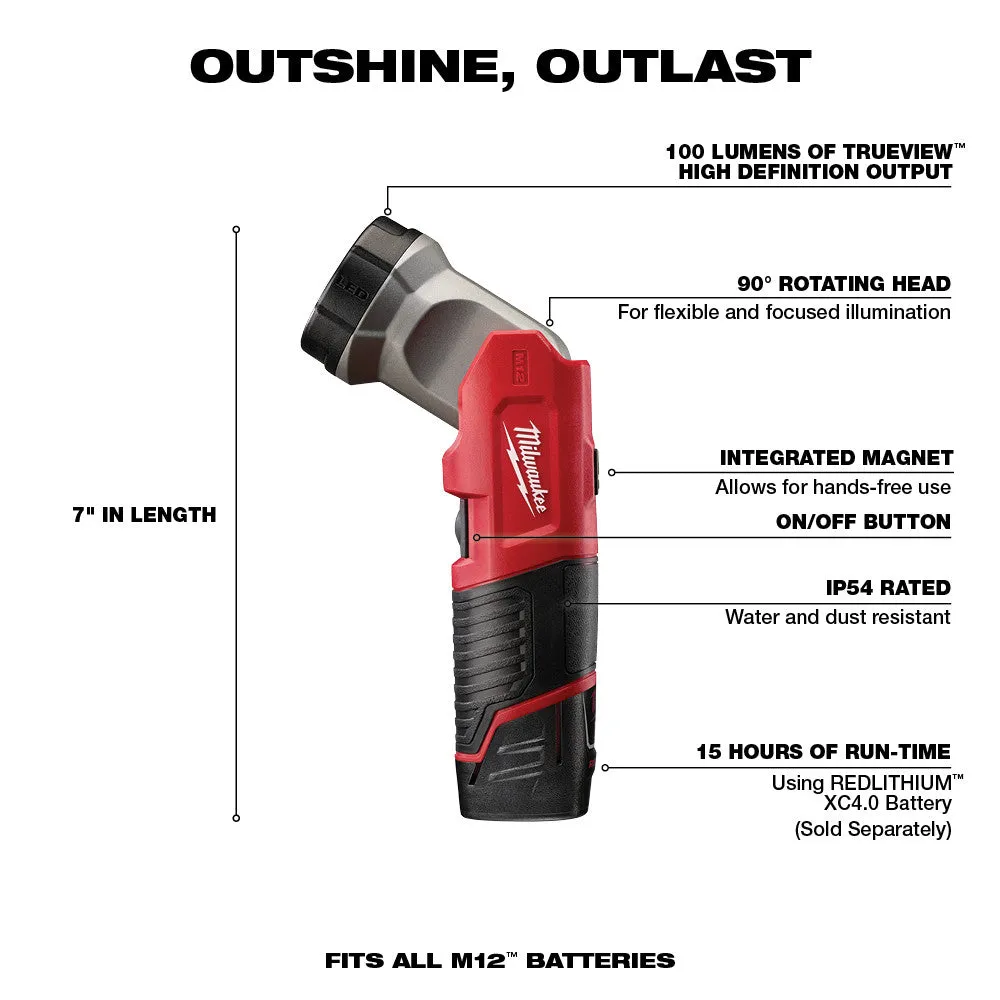 Milwaukee 2482-22 M12 12V Cordless Lithium-Ion Screwdriver Flashlight Combo Kit