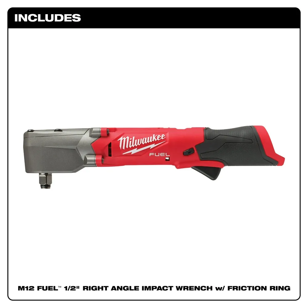Milwaukee 2565-20 M12 FUEL 12V 1/2" Cordless Right Angle Impact Wrench-Bare Tool
