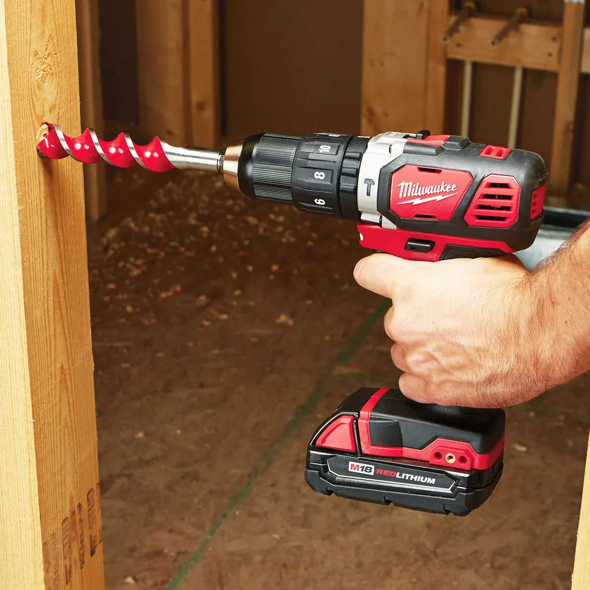 Milwaukee 2607-22CT M18 18V Compact 1/2" Hammer Drill/Driver w/ Batteries