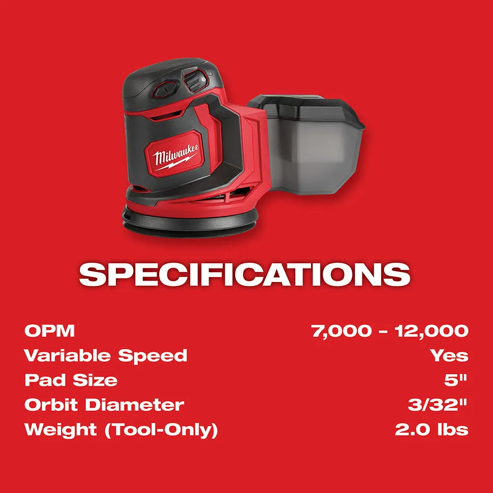 Milwaukee 2648-80 M18 18V Cordless Random Orbit Sander - Reconditioned