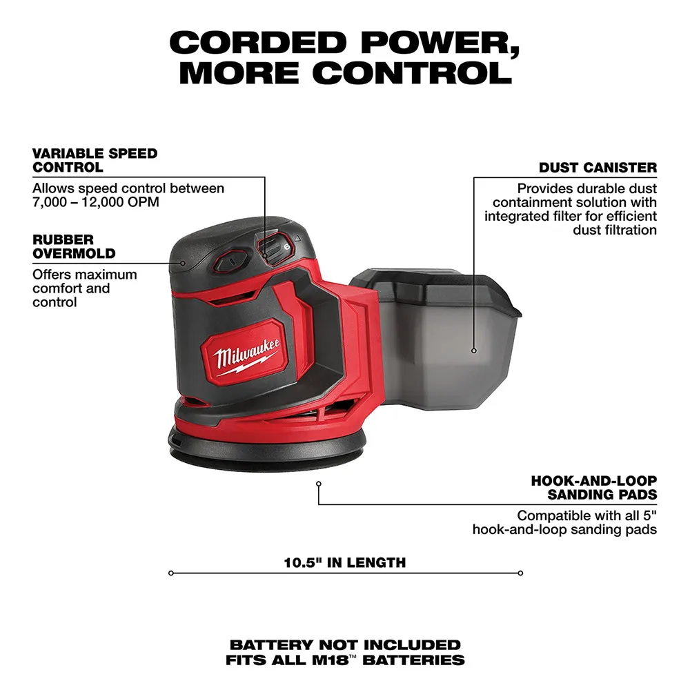 Milwaukee 2648-80 M18 18V Cordless Random Orbit Sander - Reconditioned