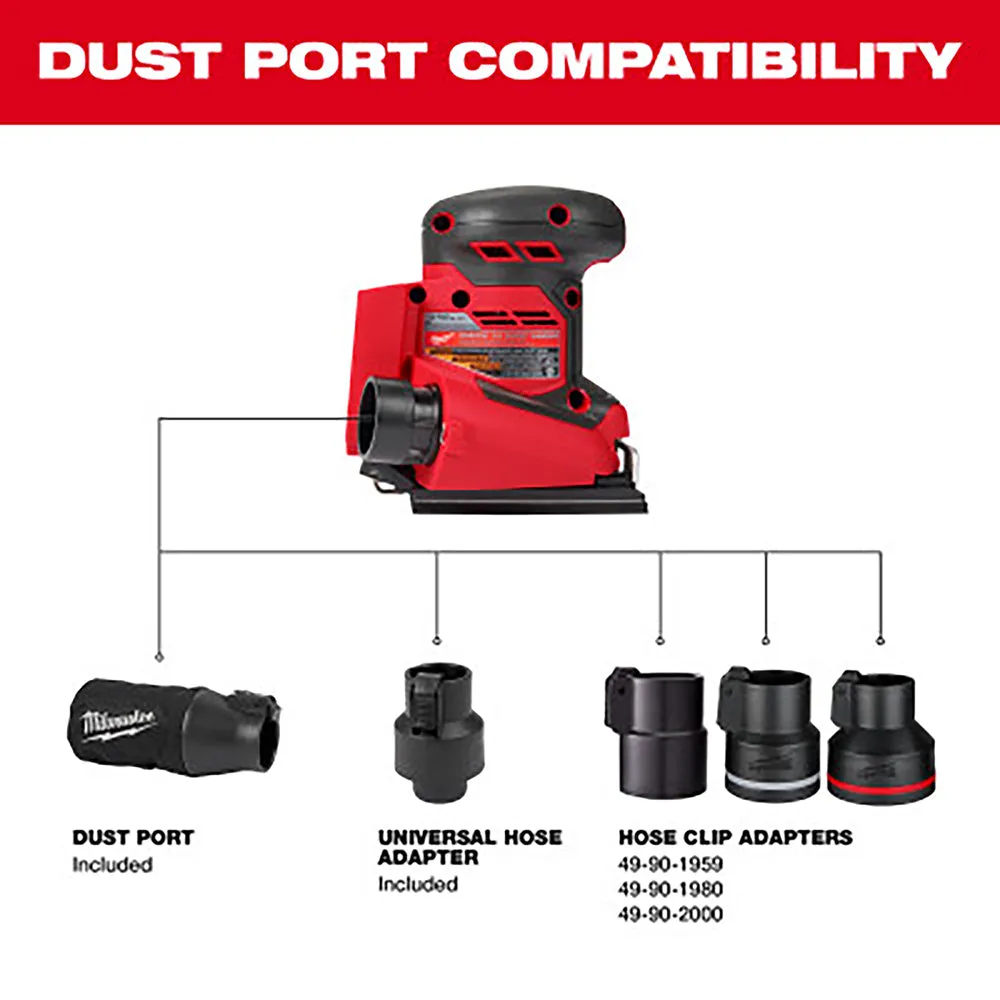 Milwaukee 2649-80 M18 18V 1/4" Cordless Orbital Sheet Sander - Bare Tool
