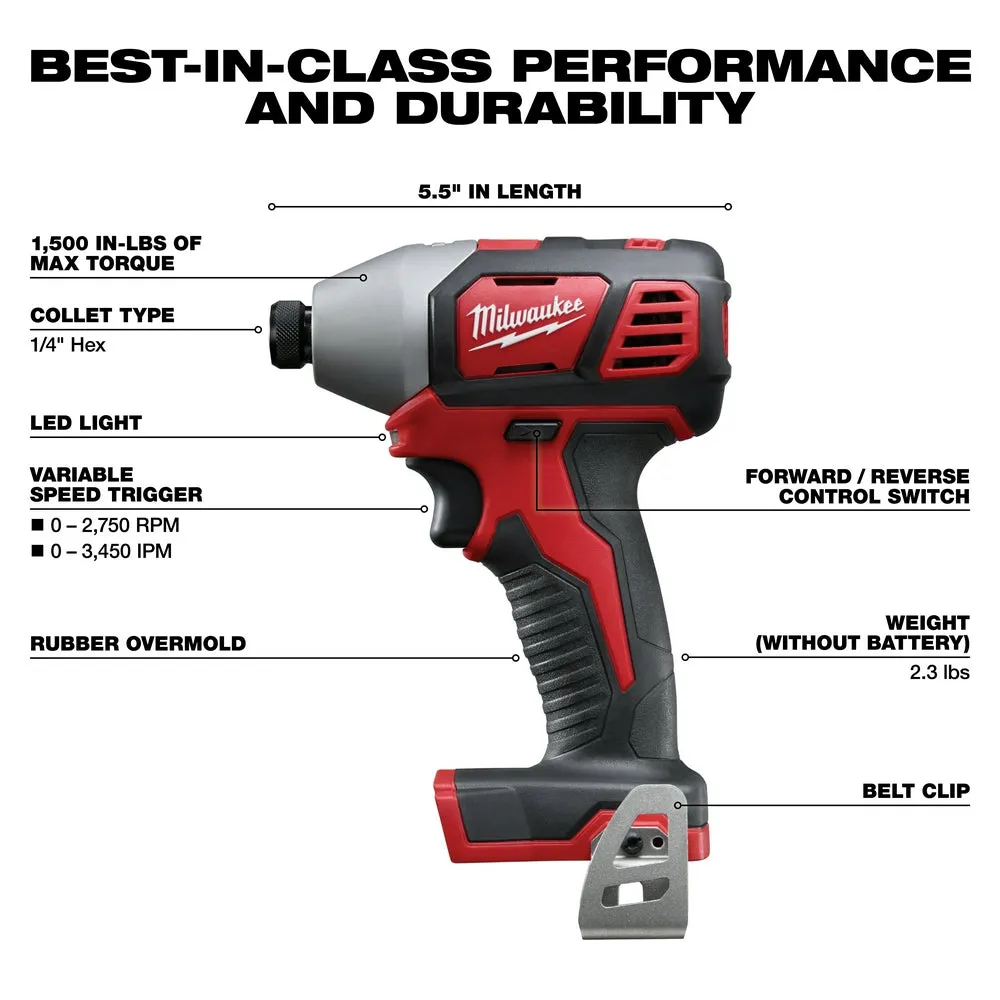 Milwaukee 2695-24 M18 18V Cordless Power Lithium-Ion 4-Tool Combo Kit