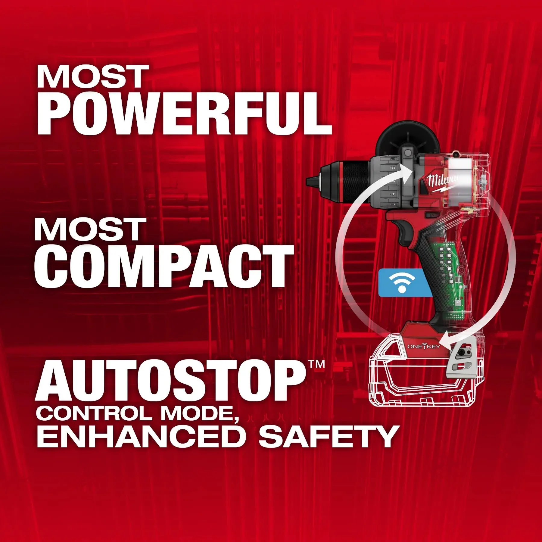 Milwaukee 2906-20 M18 FUEL 18V 1/2" Hammer Drill/Driver w/ ONE-KEY - Bare Tool