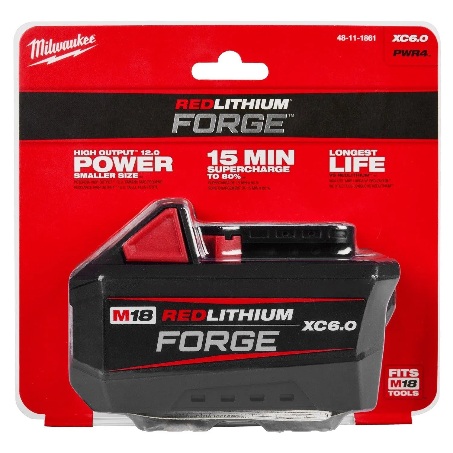 Milwaukee 48-11-1861 - M18™ REDLITHIUM™ FORGE™ XC6.0 Battery Pack