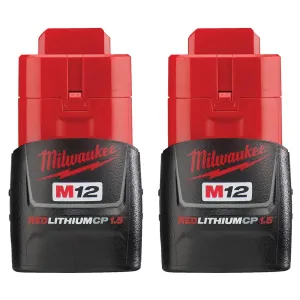 Milwaukee 48-11-2411 - M12™ REDLITHIUM™ 1.5Ah Compact Battery Pack (2 Piece)