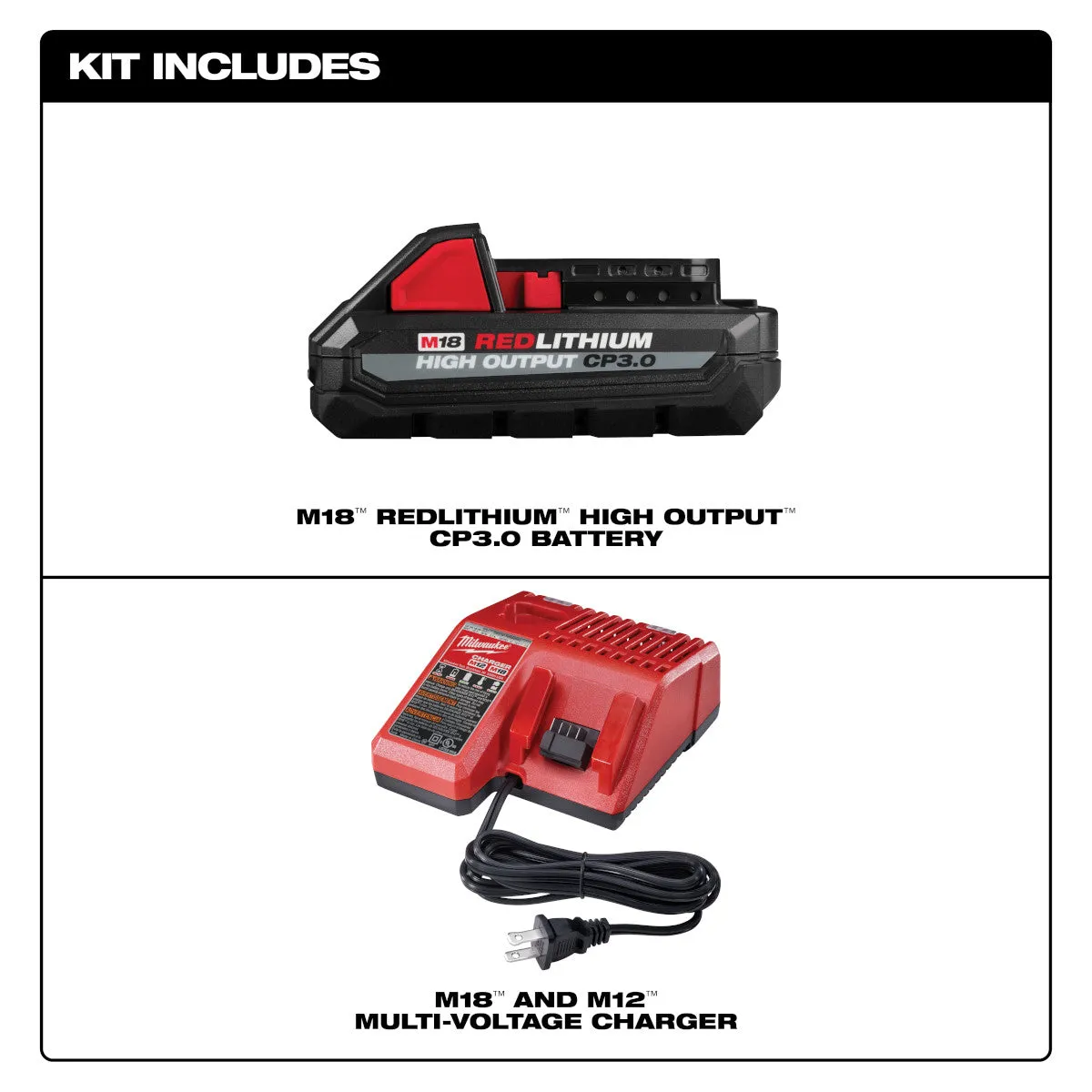 Milwaukee 48-59-1835 - M18™ REDLITHIUM™ HIGH OUTPUT™ CP3.0 Starter Kit